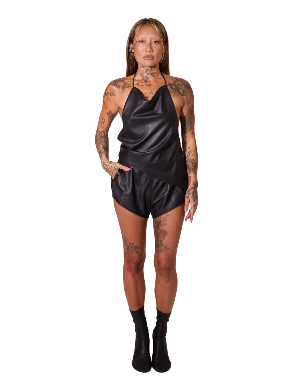 Leather Halter Top