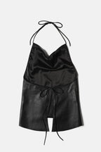 Leather Halter Top