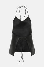 Leather Halter Top