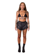 Leather Sprint Shorts