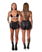 Leather Sprint Shorts